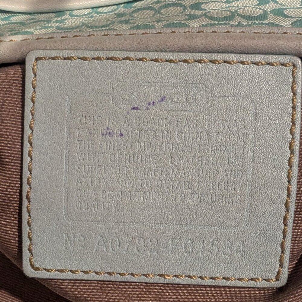Coach, Mini Signature C Monogram Crossbody Baby Blue 2007 Y2K - Picture 9 of 12